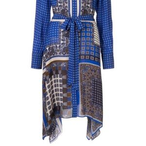 Blue Patterned Women's Dress
